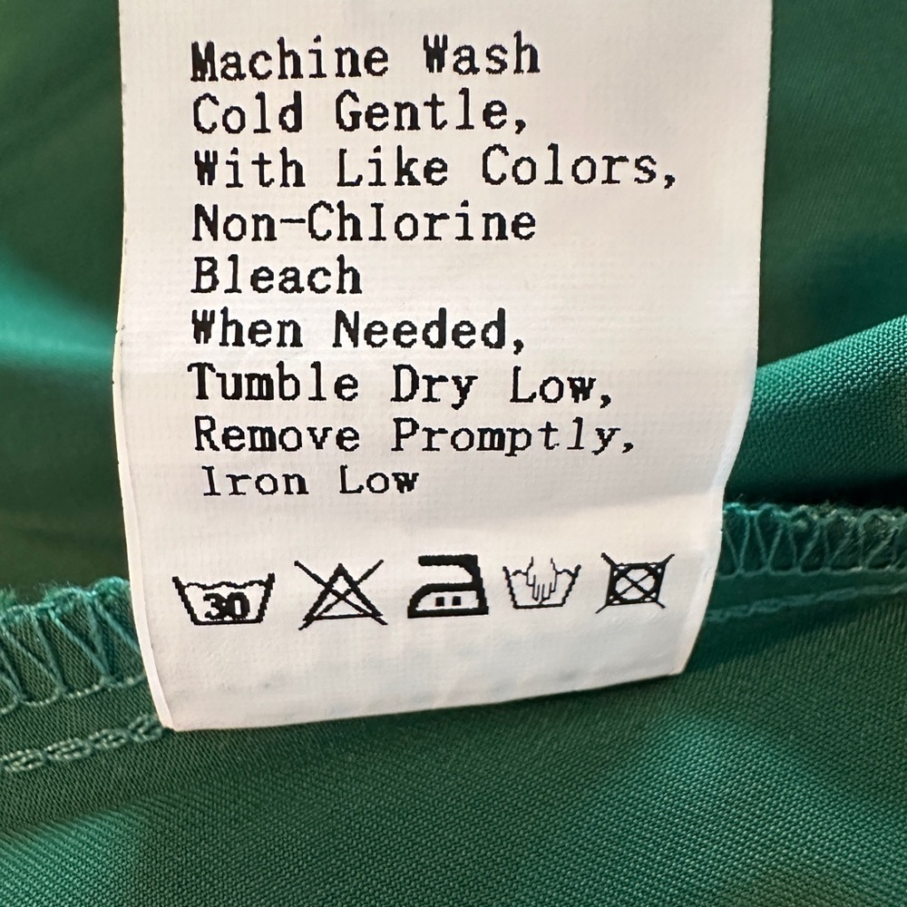 NWT Green Asymmetrical Tie Front Sheath Dress - Picture 5 of 5